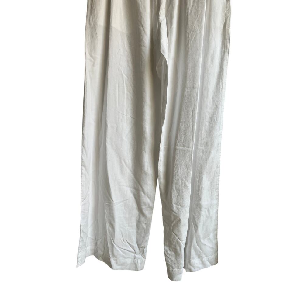 BELLA DAHL PANTS WOMENS SIZE XLARGE SMOCKED WAIST WIDE LEG WHITE NEW MSRP $150 - Picture 10 of 14